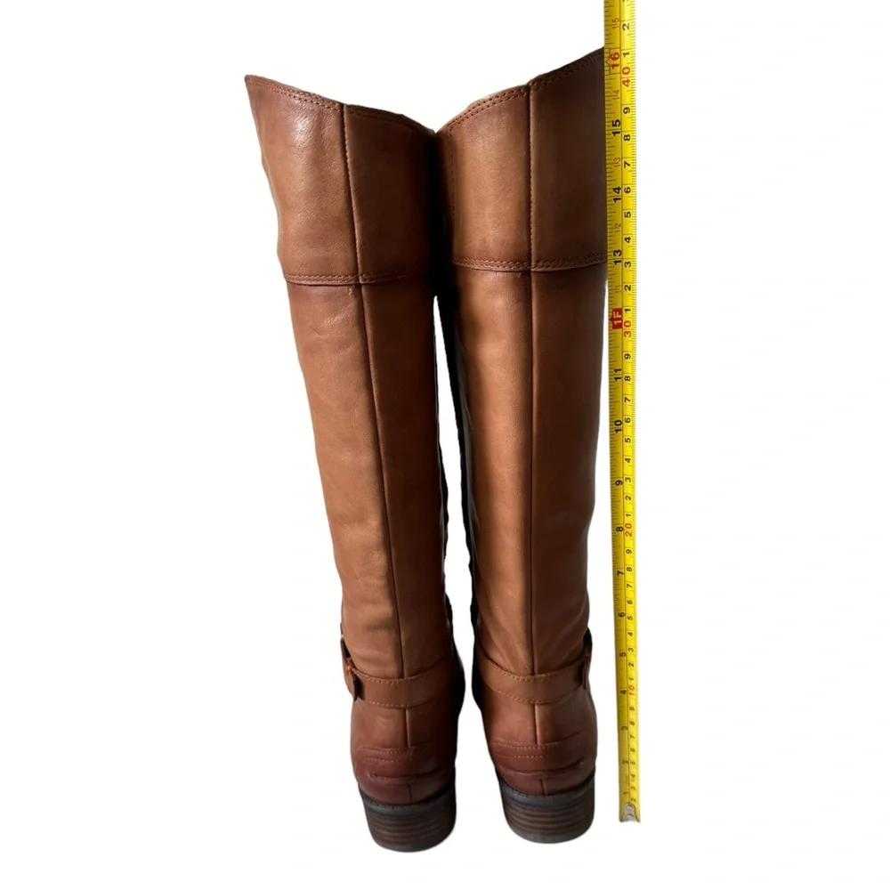 Sam Edelman Prisilla Fall Winter Casual Chic Leather Knee High Riding Boot Brown - Picture 12 of 15